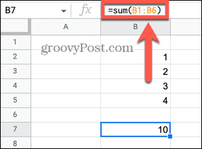 google sheets ingen cirkulär referens