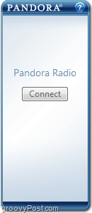 anslut-knappen för att starta Pandora-gadgeten Windows 7