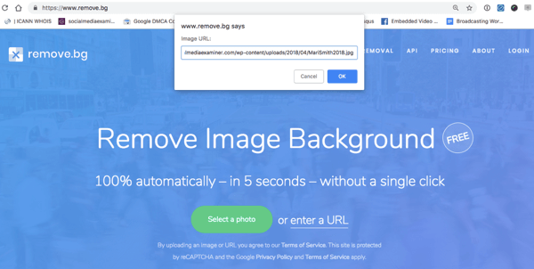 remove.bg använder AI för att automatiskt ta bort bakgrunder från bilder.