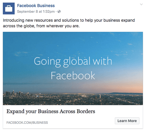 facebook för globala affärer