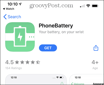Installera PhoneBattery-appen från App Store