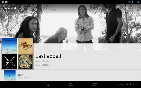 Spellistor tillagda av Google Music
