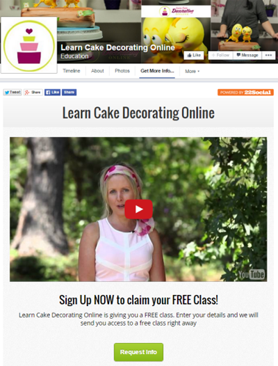 lära sig tårtdekorera online facebook app