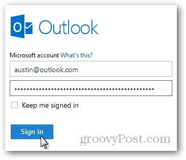 outlook.com e-postinloggning