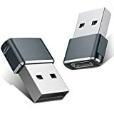 Basesailor USB C hona till USB hane-adapter 2-pack, typ A laddare omvandlare för Apple iWatch Watch Series 7 8 SE, iPhone 11 12 13 14 Plus Pro Max, AirPods iPad Air 4 5 Mini 6,Samsung Galaxy S20 S21 S22