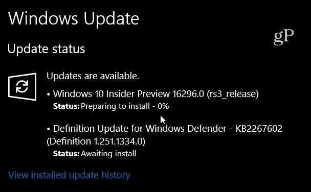 Microsoft släpper Windows 10 Preview Build 16296 för PC