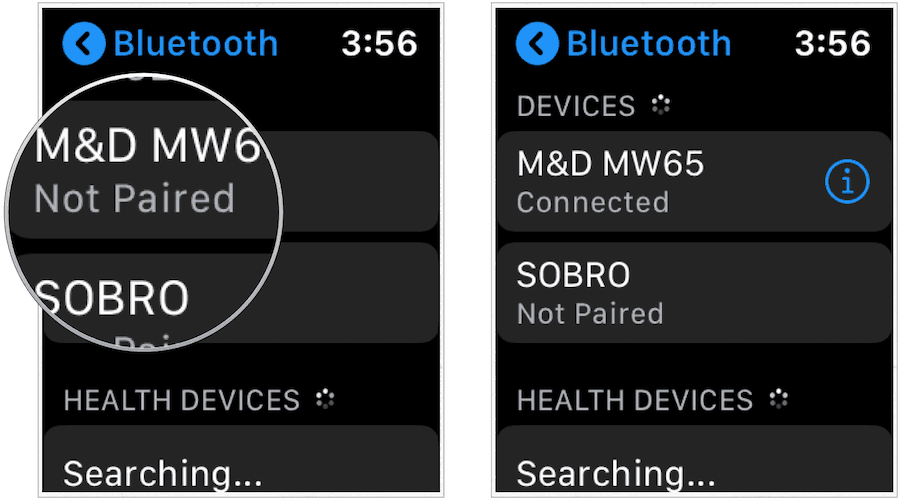 Apple Watch Bluetooth-parning