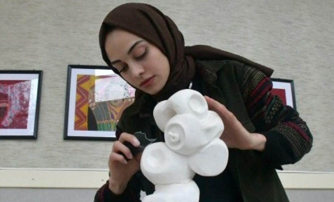 Ett pris från kulturministeriet till Emine Erdağ, som började sin resa med måleri och fortsatte med skulptur!