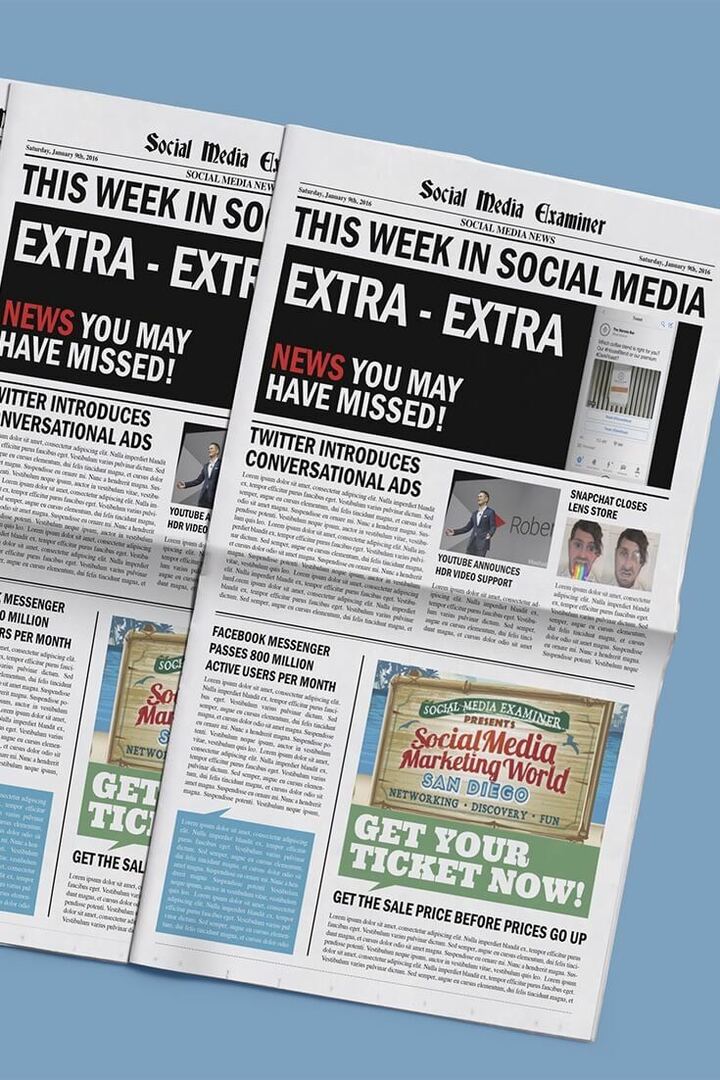 Twitter lanserar konversationsannonser: Denna vecka i sociala medier: Social Media Examiner