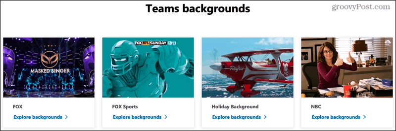 Microsoft Teams bakgrundswebbplats