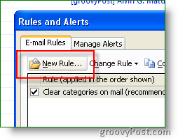 Skapa ny Outlook-regel och varning