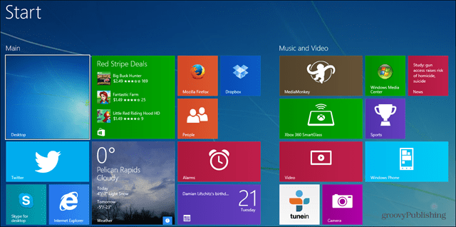 Säkerhetskopiera och återställa Windows 8.1-startskärmen