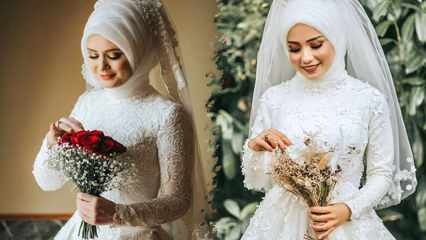 2021 hijab bröllopsklänning modeller De vackraste hijab bröllopsklänning modeller