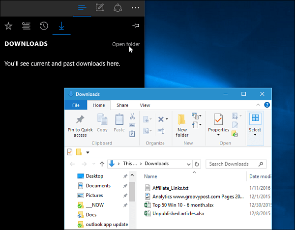Microsoft Edge Downloads-mapp