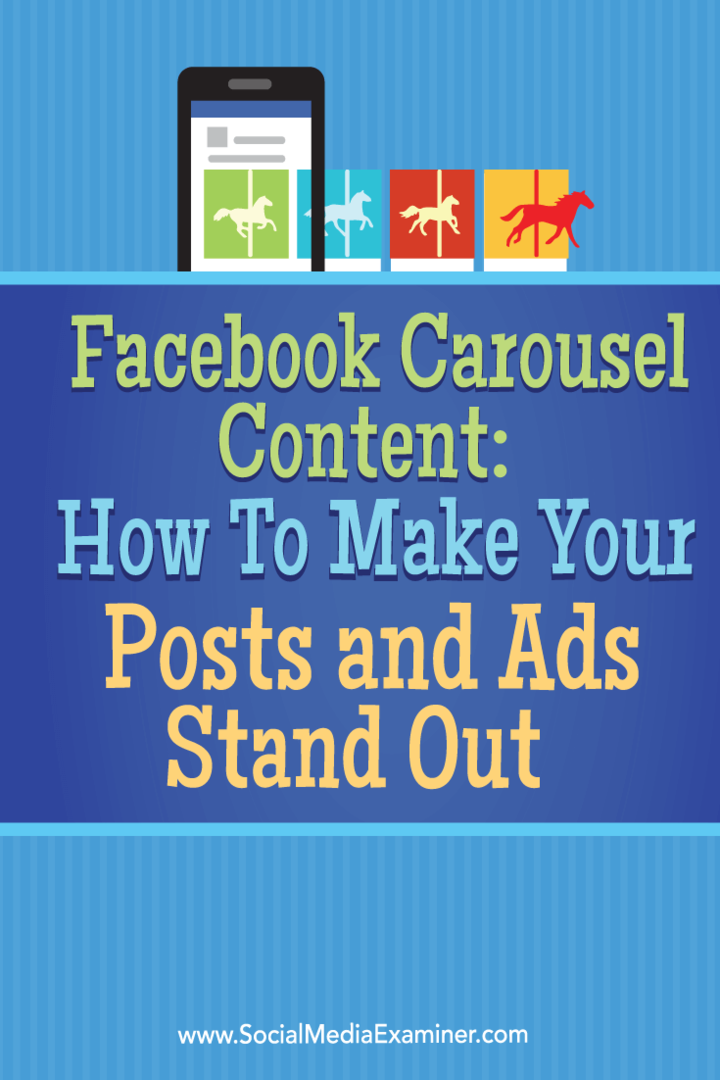 skapa och använda Facebook-karusellannonser och inlägg
