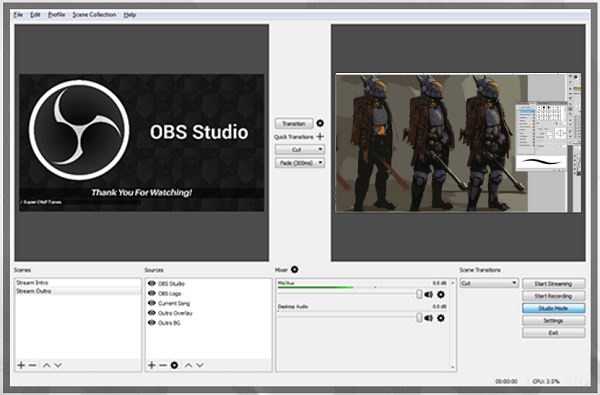 OBS Studios är ett bra, gratis direktsändningsalternativ.