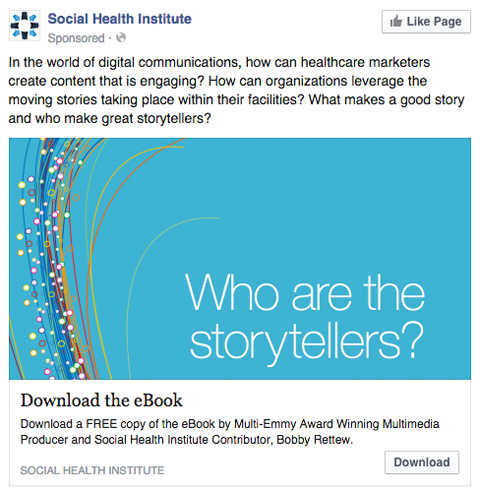 social hälsoinstitut Facebook-annons