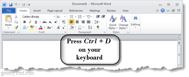 Hur man ändrar standardteckensnittet i Microsoft Word 2010