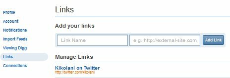 Nya Digg-profillänkar