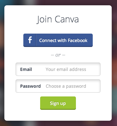 canva social inloggning