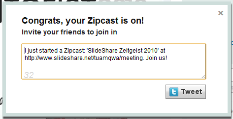 zipcast social sändning