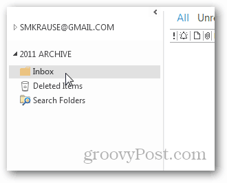 hur man skapar pst-fil för Outlook 2013 - ny mappinkorg