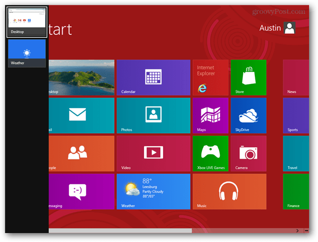 Byt snabbt mellan Windows 8-appar via tangentbordet