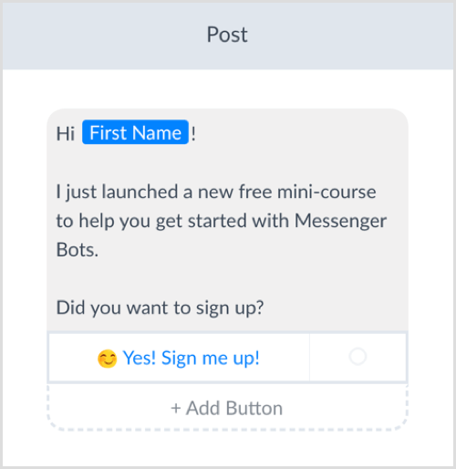 skapa sekvens för Messenger bot med ManyChat