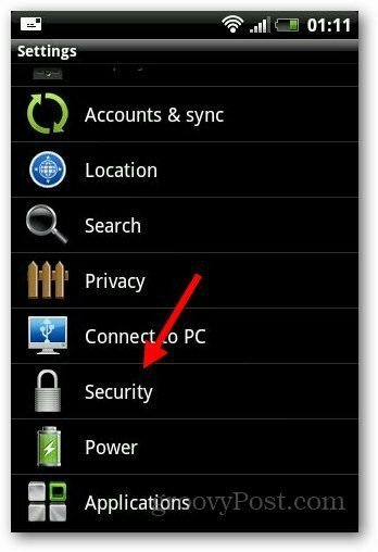 Säkerhetslås Android 2