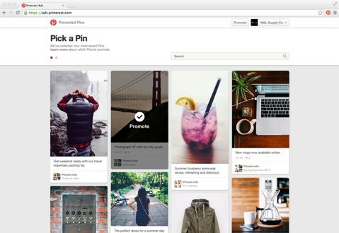 Pinterest låter dig välja bild och nyckelord för dina kampanjer för Promoted Pins. 