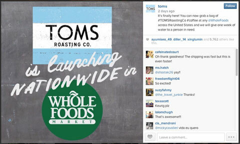 toms instagrambild med hashtag