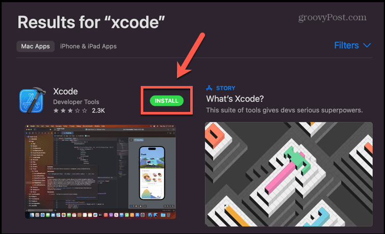 app store installera xcode