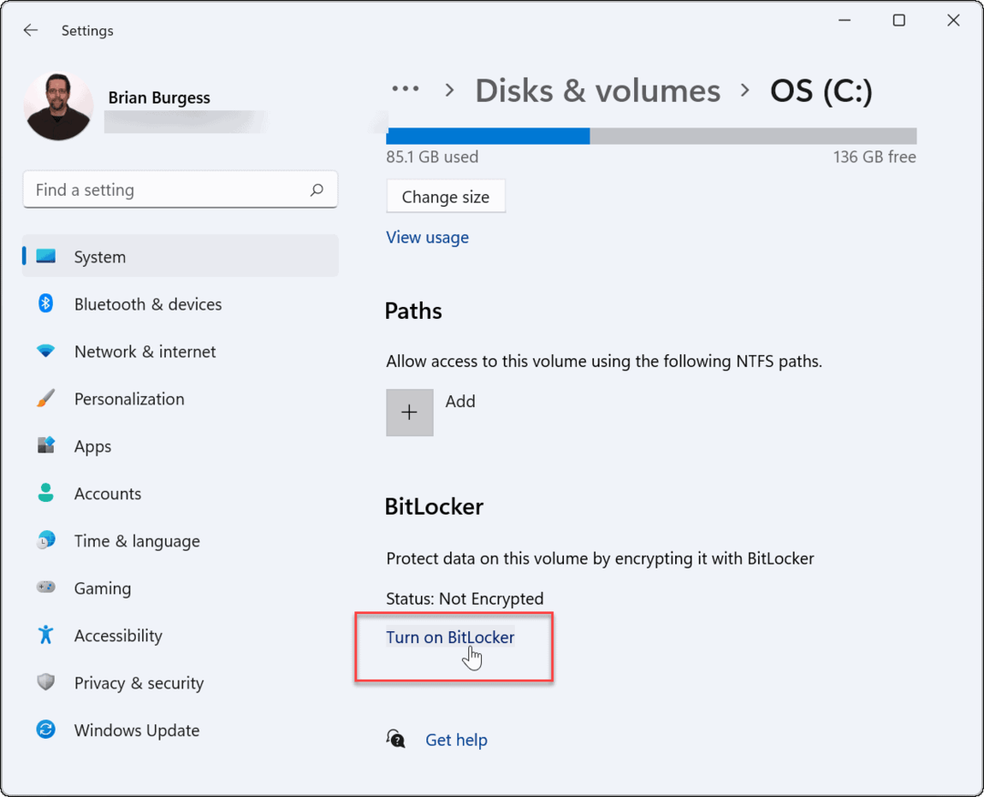 Aktivera bitlocker använd bitlocker-kryptering i Windows 11