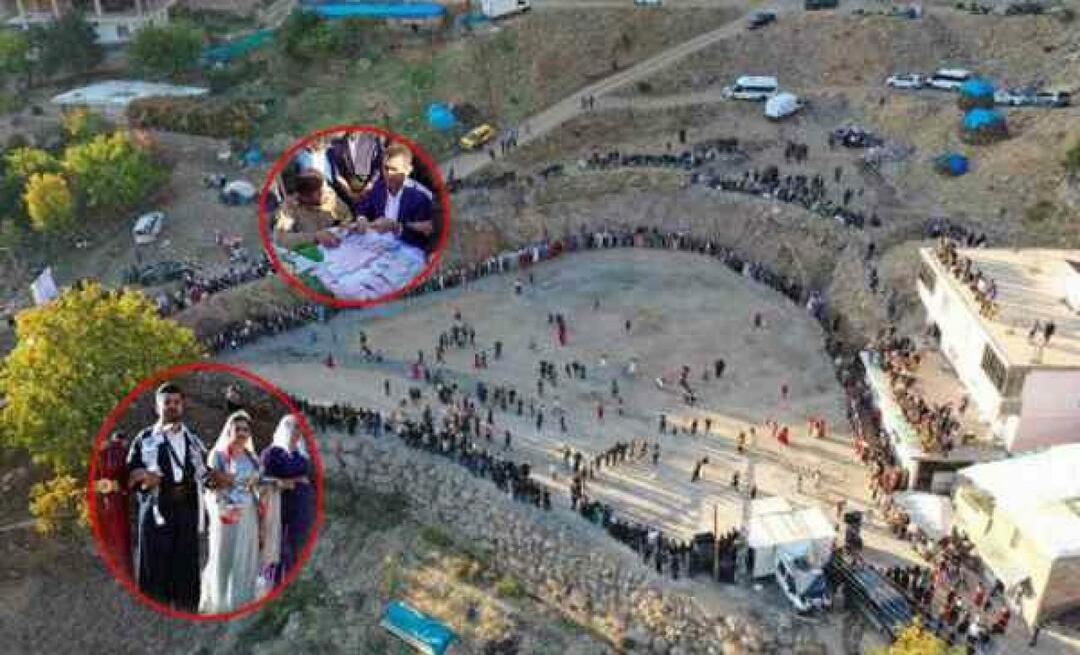 Historiskt ögonblick i Şırnak! Kilos guld bars vid bröllopet för 5 tusen människor
