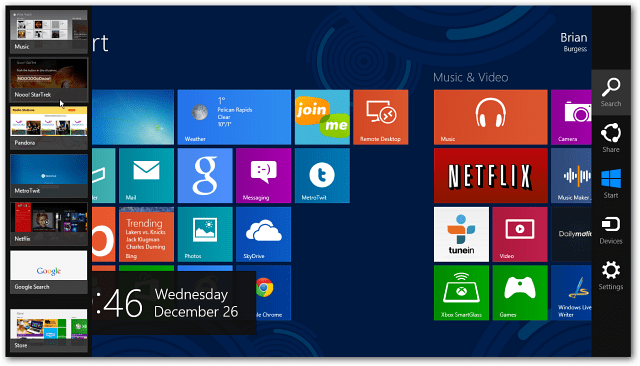 Inaktivera Windows 8 Hot Corners från att visa Charms Bar och Switcher