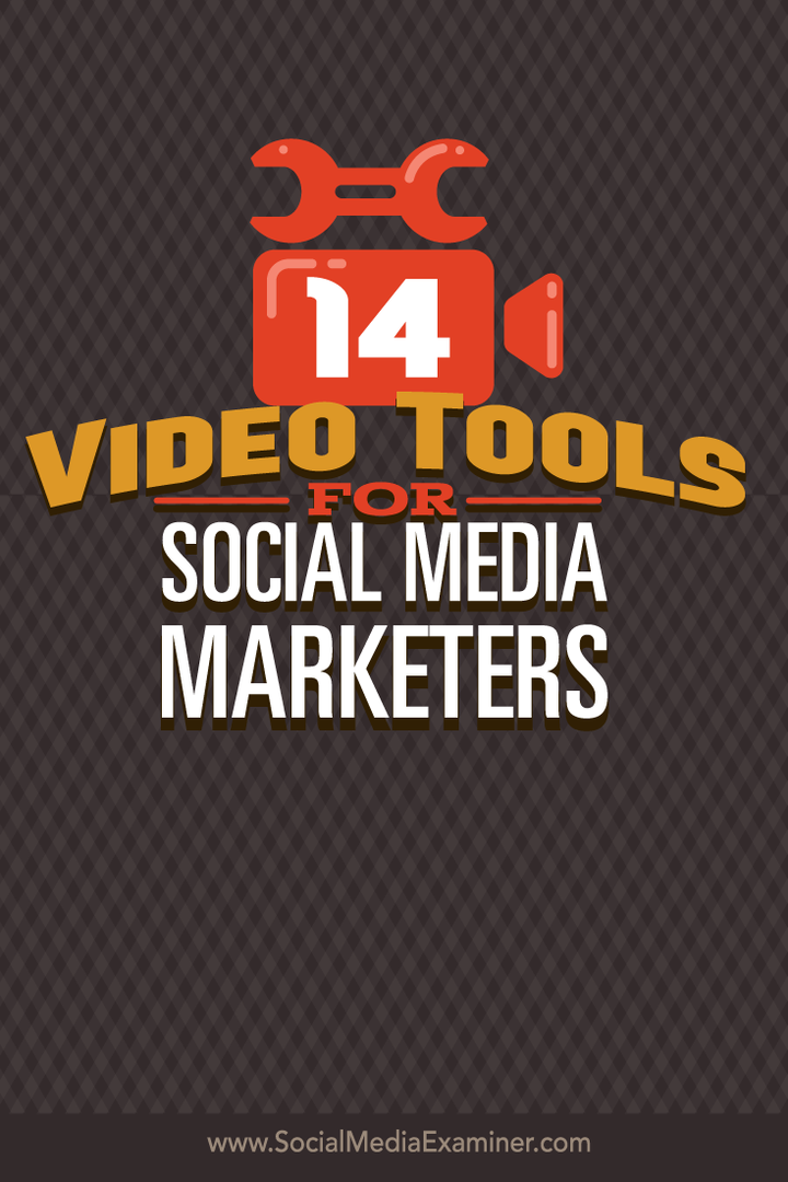 14 videoverktyg för sociala medier