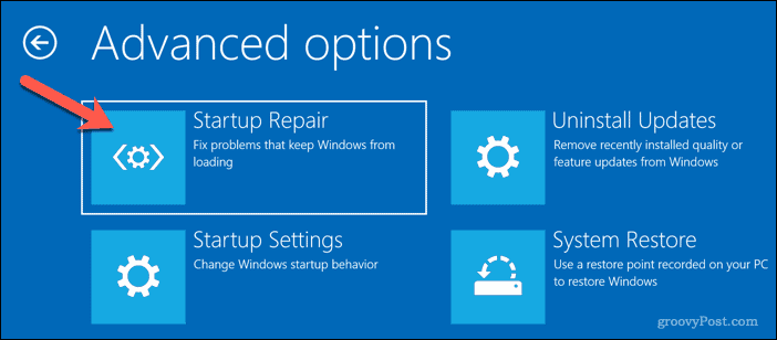 Kör automatisk reparation på Windows 10