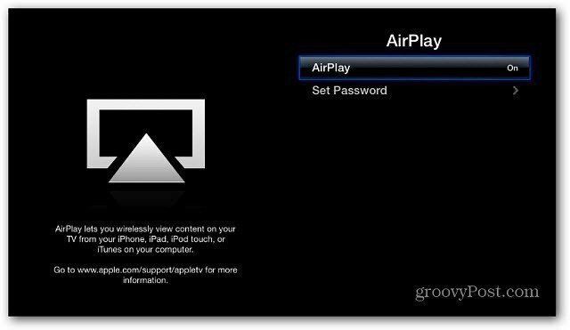AirPlay aktiverad Apple TV