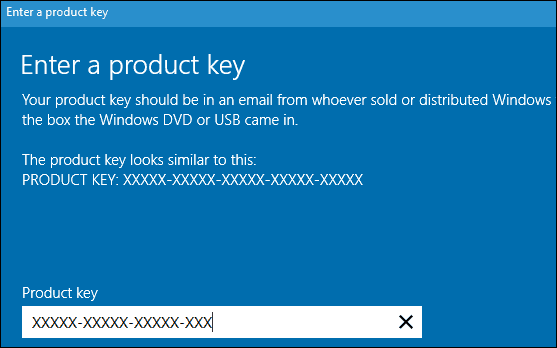 Ändra Windows 10-produktnyckel
