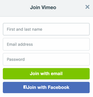 Låt webbplatsbesökare registrera sig med Facebook-inloggningen.