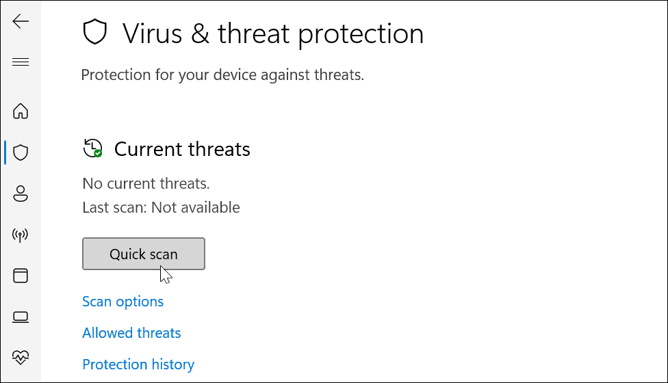 snabbskanning använd Windows Security på Windows 11 för optimalt skydd