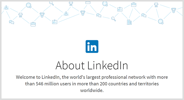 LinkedIn-statistik noterar att plattformen har miljontals medlemmar och global räckvidd.