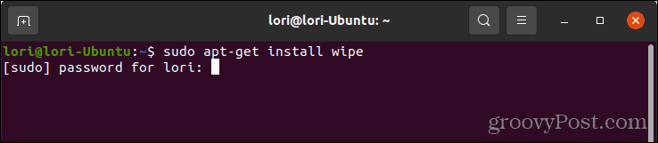 Installera wipe i Linux