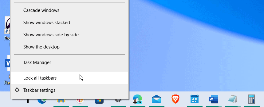 fixa Windows aktivitetsfält som visas i helskärm