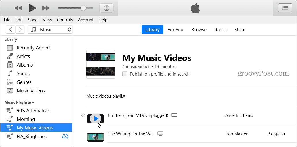 Hur man skapar videospellistor på Apple Music