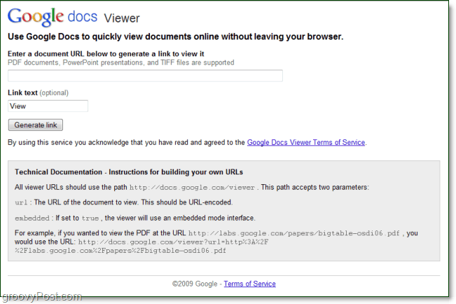 Använd Google Docs Viewer för att öppna och visa de flesta dokument online