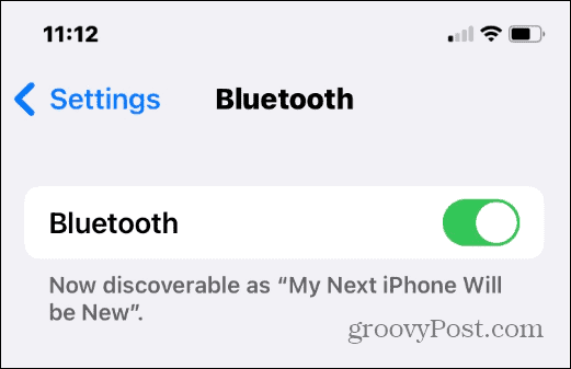 ändra bluetooth-namn på iPhone
