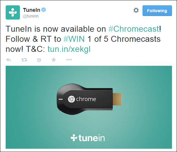Ställ in Twitter Chromecast Promo