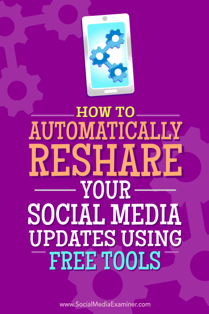Tips om hur du automatiskt kan dela dina uppdateringar på sociala medier med gratisverktyg.