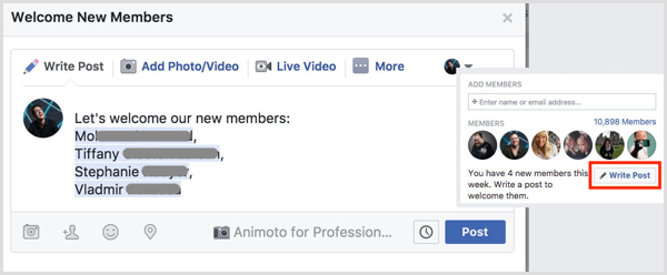 Facebook-gruppen välkomnar nya medlemmar